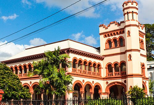 Archbishop's Palace - the Magnificent Seven in Port of Spain Trinidad