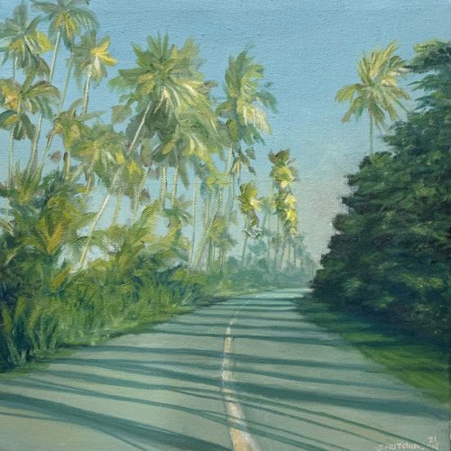 Manzanilla Drive oil on canvas painting by Shannon Hutchinson