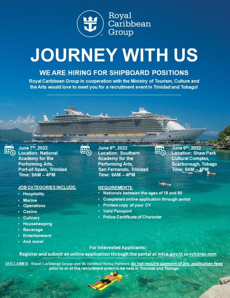 Royal Caribbean Group Recruitment Opportunity in Trinidad and Tobago