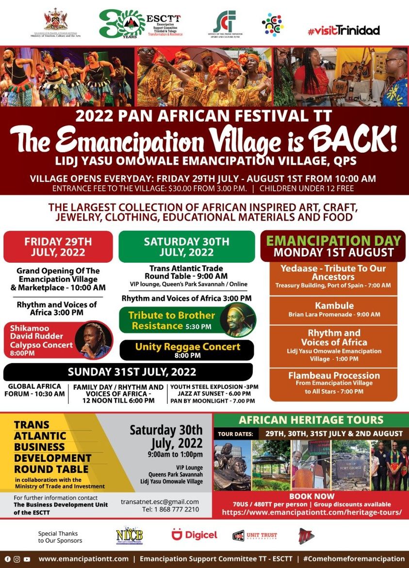 2022 Pan African Festival TT | Emancipation Village in Trinidad | Visit ...