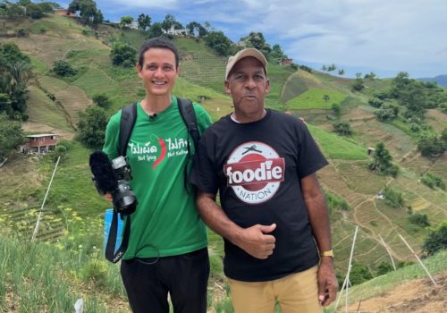 Mark Wiens with Uncle Clyde in Paramin, Trinidad and Tobago
