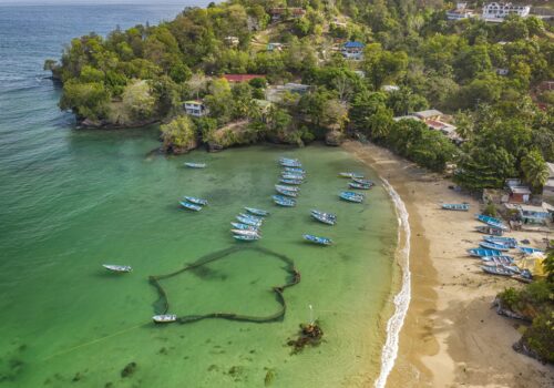 Las Cuevas Bay in Trinidad